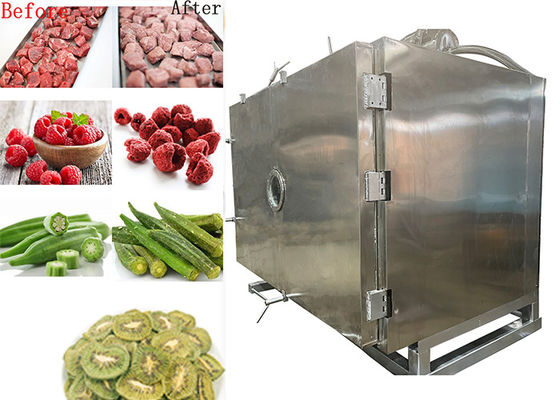 Máy làm khô đông lạnh công nghiệp có hệ thống sưởi ấm bằng điện có tiếng ồn thấp 200 kg / lô