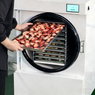 Máy sấy đông lạnh gia đình trung bình sử dụng phương pháp sưởi ấm điện đảm bảo hoạt động năng lượng và sấy khô phù hợp trên các lô