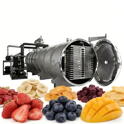 Phạm vi nhiệt độ từ -50 độ C đến -80 độ C Máy sấy đông chân không kết hợp hệ thống điều khiển PLC đảm bảo và sấy đông