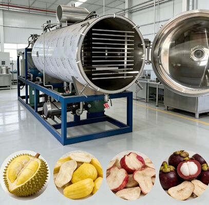 Máy sấy đông lạnh công nghiệp làm mát bằng nước với dải nhiệt độ từ trừ 50 độ C đến cộng 80 độ C và chế độ hoạt động hoàn toàn tự động