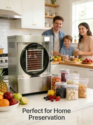 3600W gia dụng máy đông khô tiết kiệm năng lượng mô hình được thiết kế cho nhà bếp gia đình giữ độ tươi và kết cấu của thực phẩm