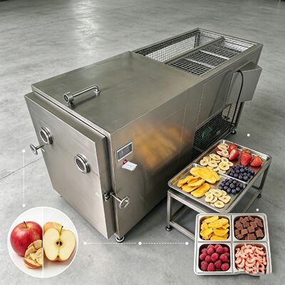 Kích thước buồng 12700 2600 3300mm Máy sấy đông lạnh công nghiệp với nhiệt độ từ -50°C đến -80°C và thời gian sấy 20 24h để chế biến