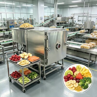 Hệ thống điều khiển PLC Máy sấy đông lạnh rau với vật liệu khoang thép không gỉ 304 Cung cấp hiệu suất và hoạt động dễ dàng