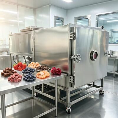 Kích thước tổng thể 3800 1700 2000 Mm Máy sấy đông lạnh rau quả có công suất mẻ 100Kg và hệ thống làm mát không khí Lý tưởng cho chế biến rau quả