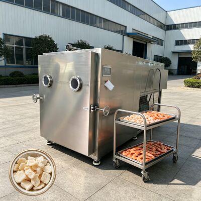 Kích thước khay 1280 600 30mm Máy làm khô rau đông lạnh với thời gian làm khô đông lạnh 18 đến 22 giờ