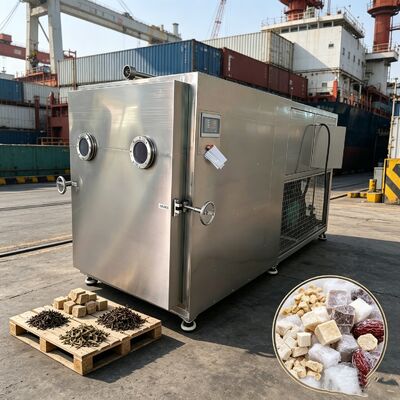 Chế độ vận hành tự động Máy sấy đông lạnh rau quả có khay thép không gỉ 304 và hệ thống điều khiển PLC để sấy rau quả