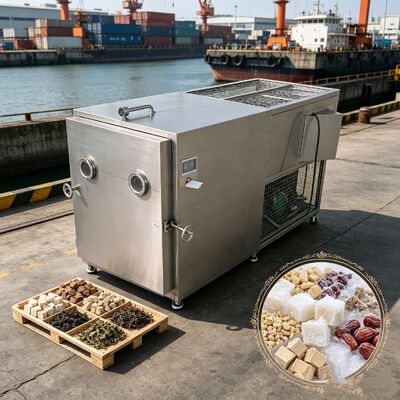 Kích thước khay 1280 600 30mm Máy sấy đông rau với hệ thống điều khiển PLC lý tưởng cho khô nước và lưu trữ rau