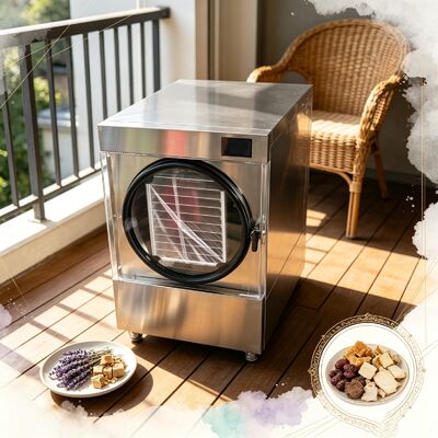 Máy sấy đông lạnh gia đình 3600W Công suất 20 đến 25kg Kích thước 1100 1000 1180mm Hoàn hảo cho chế biến thực phẩm gia đình và quy mô nhỏ