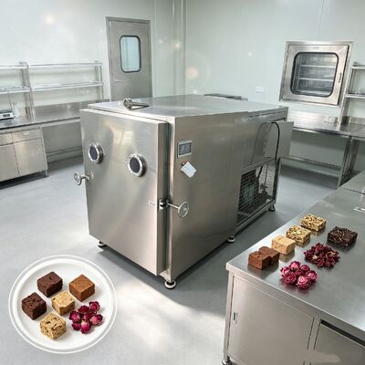 Kích thước phòng 1800 1700 1300mm Máy sấy đông lạnh rau với 304 vật liệu thép không gỉ và 100Kg lô Capacity cho thương mại