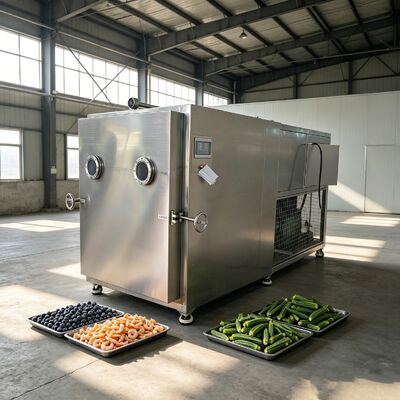 100Kg dung lượng lô Máy làm khô lạnh rau được thiết kế để khô nước rau quy mô lớn được hỗ trợ bởi các điều khoản thương mại CIF