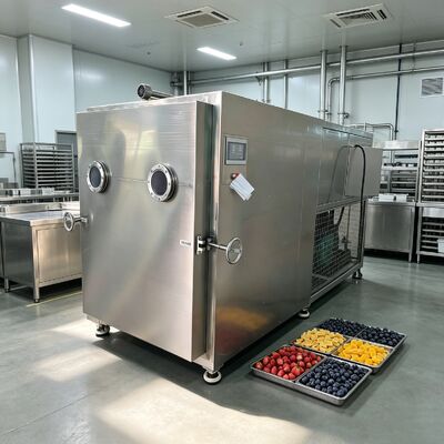 Thời gian sấy đông lạnh theo mẻ từ 18 đến 22 giờ Máy sấy đông lạnh rau quả có nguồn điện 240V 380V 3PH được thiết kế để sấy rau quả