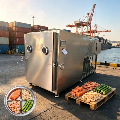 Máy sấy đông lạnh rau quả 13 lớp Kết hợp bơm chân không cánh quạt quay hai giai đoạn Hoàn hảo để bảo quản rau lâu dài