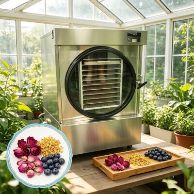 Mức tiếng ồn 50dB Máy sấy đông nhà cung cấp chu kỳ sấy đông 24 đến 30 giờ để khử nước thực phẩm đồ ăn nhẹ và thành phần
