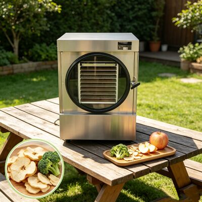 Máy sấy đông lạnh tại nhà 215kg Với máy bơm chân không Baosi hai giai đoạn Capacity 20 đến 25kg Thích hợp cho đông khô các loại thực phẩm khác nhau
