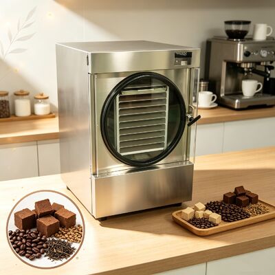20 đến 25kg Capacity Mini Freeze Dryer Dimension 1100 1000 1180mm Hoàn hảo để làm khô lạnh Vật liệu sinh học tinh tế
