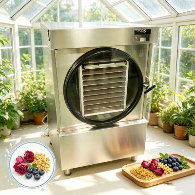 Hệ thống thông minh điều khiển từ xa Máy sấy đông lạnh tại nhà SUS304 thép không gỉ 215kg Capacity Suitable for Various Food Types