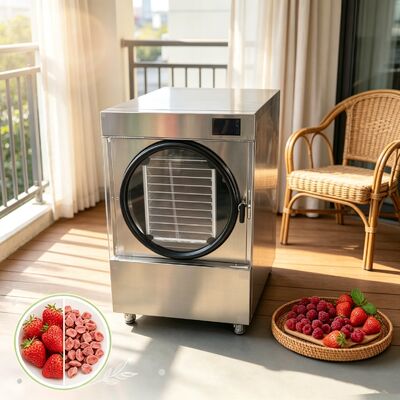 Máy sấy đông lạnh mini 20 đến 25kg Capacity Được xây dựng từ thép không gỉ SUS304 đảm bảo hiệu suất và độ tin cậy lâu dài